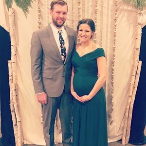 Green Jenny Yoo Long Dress Bridesmaid Wedding Prom